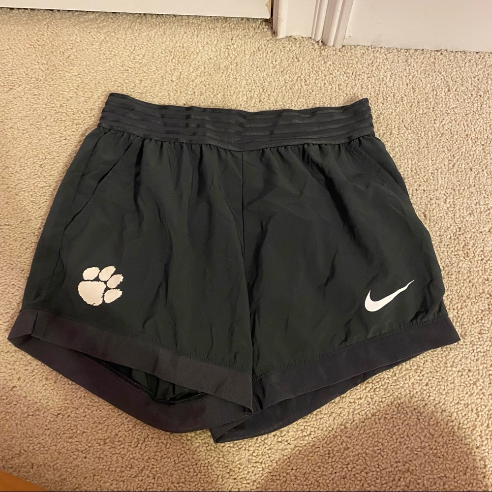 NIKE Clemson High Waisted Gray Shorts with Pockets